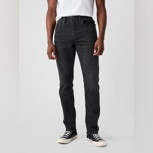 GAP Slim GapFlex Soft Wear Jeans Men’s 36x32 Washed Black Stretch Denim